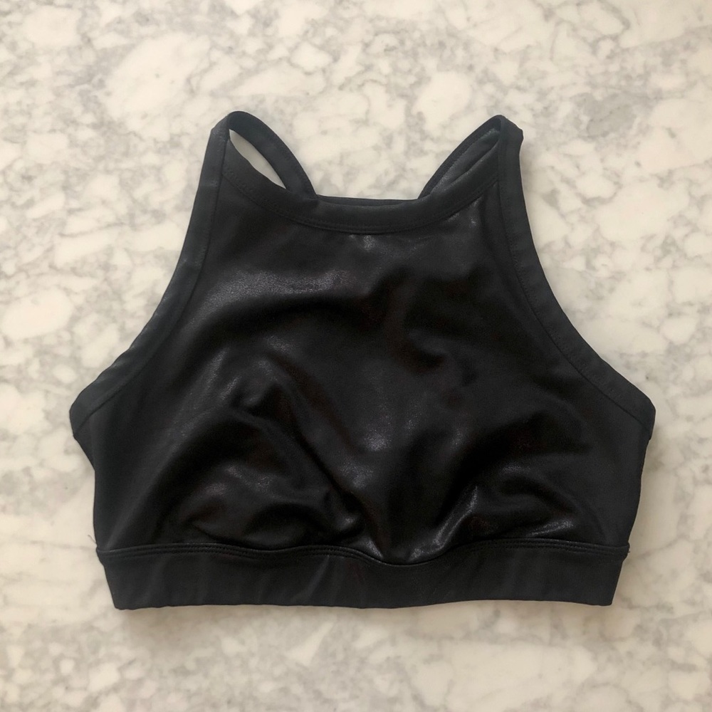 Joy lab high neck black sports bra: size small